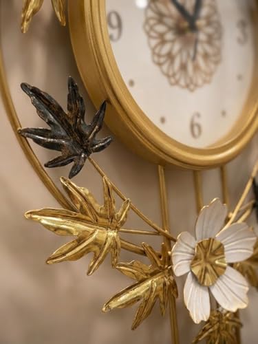 Image of Large Modern Wall Clock for Living Room,Decorative Silent Battery Operated Wall Clock with Metal Wall Art for Kitchen /Bedroom /Entryway /Office Decor (MO-11)