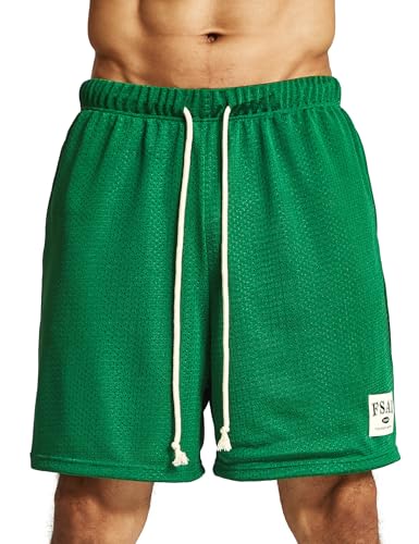 Ouber Men's Mesh Gym Shorts with Pockets Dry Fit...