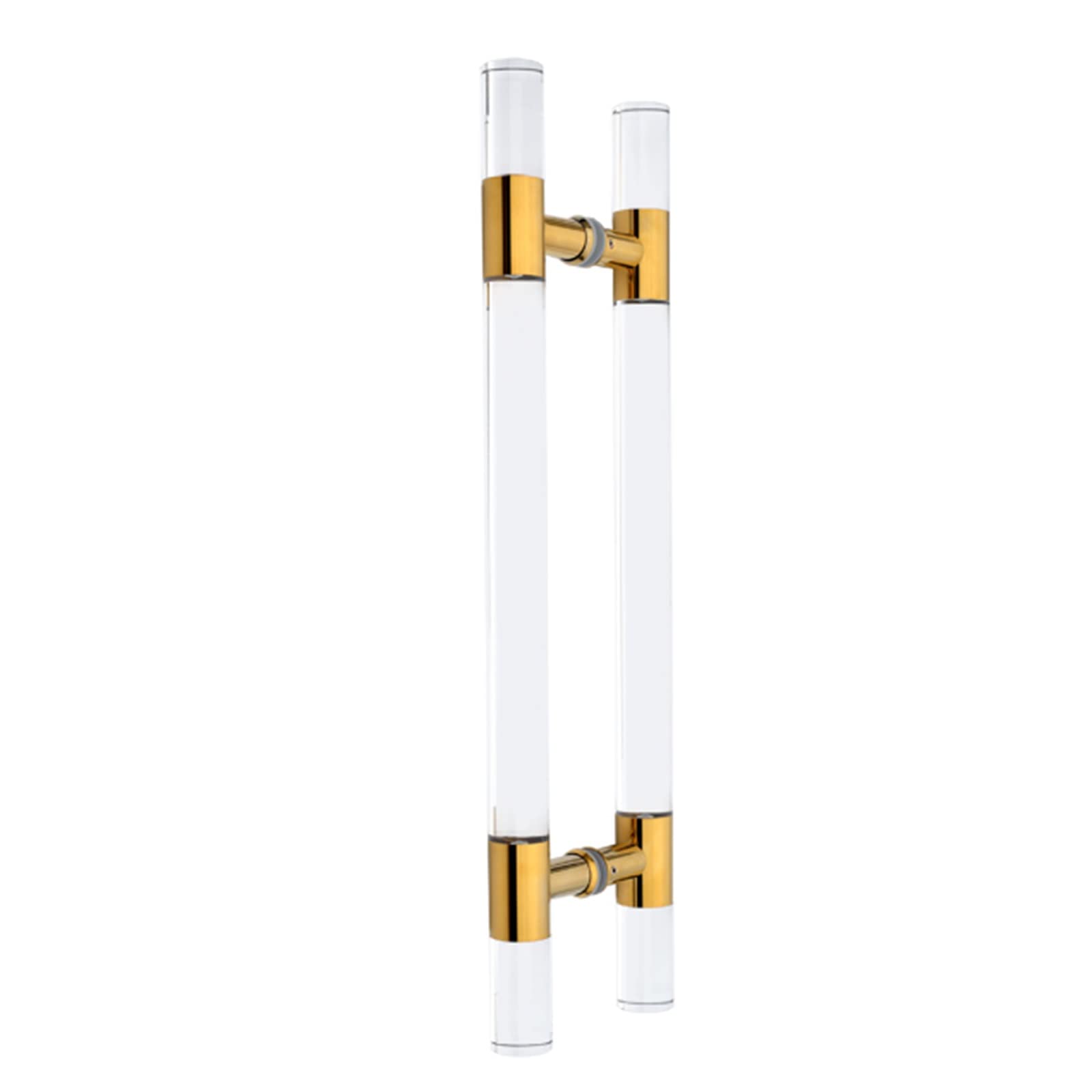 Cwcqgh Sliding Barn Door Shower Door 23"/31"/39"/47"/59" Round Glass Shower Door Handle, Acrylic Transparent Crystal Push Pull Door Handles, Include Fittings,80Cm/31.4In