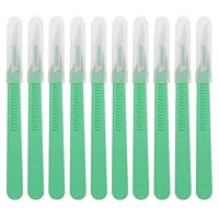 UKCOCO 10 Stücke Einweg Kunststoff Chirurgische Skalpellmesser multifunktions Carving Messer Werkzeuge Scrapbooking Handwerk Einmalskalpelle mit Einzeln Verpackt