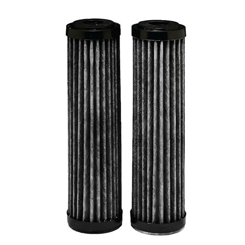 Image of EcoPure EPW2F Premium Fact Universal Whole Home Filter (2 Pack), Dark Gray /Black