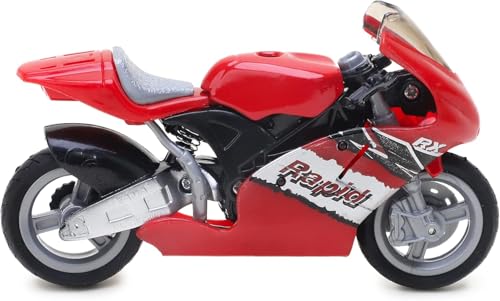 Toyland® 4x4-Auto- und Motorrad-Set aus – Freilauf – Maßstab 1:32 – Spielfahrzeuge (Blau)