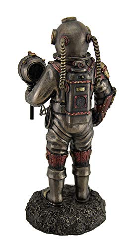 Estatua Steampunk Esqueleto Buceador 10.5 pulg Veronese miniatura 3