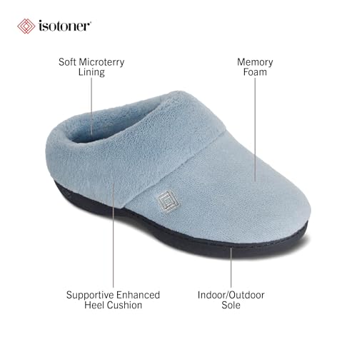 Image of isotoner womens Classic Clog Non-slip Memory Foam Slippers