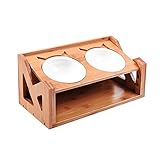 ★ El soporte está diseñado para dos tazones, que se pueden llenar con agua, comida húmeda y seca o deliciosos bocadillos al mismo tiempo. El cuenco no solo es adecuado para gatos y perros, sino también para otros animales.