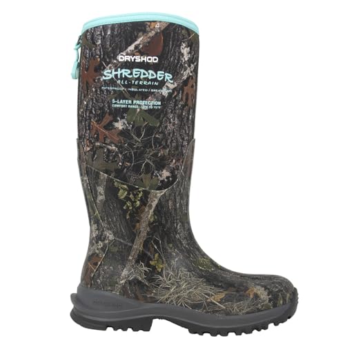 Dryshod Womens Shredder MXT Hunting Boot, Camo/Blue