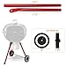 Front Leg Kit and Wheels for Weber Kettle Grills, Charcoal Grill Parts for Weber 18” 22” Kettle Grills, 6