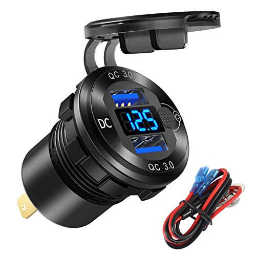 Dual QC 3.0 USB Ports Car Charger Socket