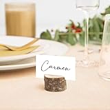 6 Marcasitios de Mesa de Tronco de Madera de Ø 4 cm- Eventos, Comuniones (Marcasitios Madera)