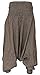 Shopoholic Fashion Unisex Stonewashed Plain Hippy Harem Trouser (Grey)