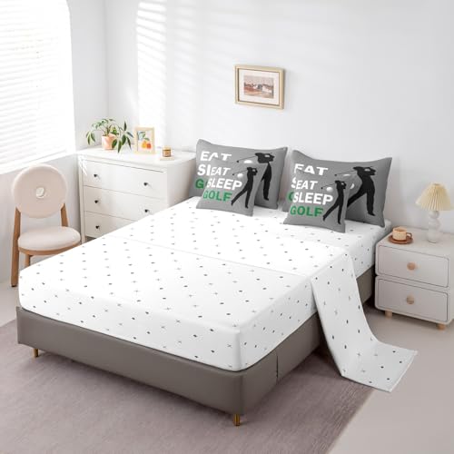 Image of Feelyou Golf Bedding Set Twin Size 7 Piece for Kids Women Men