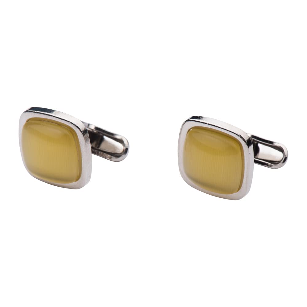 The Tie Hub Formal Cufflinks For Men (Yellow Stone) (B0BP6V2QX1) Amazon Price History, Amazon Price Tracker