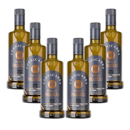 CASAS DE HUALDO Aceite de Oliva Extra. Variedad Cornicabra. Pack de 6 botellas de 500ml