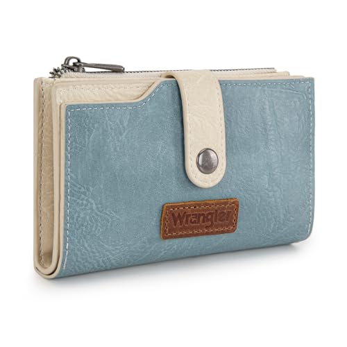Wrangler Wallet for Women Bifold Card Holder with Zipper and ID Window4
