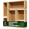 ROYAL CRAFT WOOD 5-Piece Bamboo Drawer Organizer Set – Multi-Use Storage Trays for Kitchen, Bathroom, Office, Makeup, Jewelry & More – Junk Drawer Tray, Utensil Holder, Storage Box & Bin Set (5 Boxes)