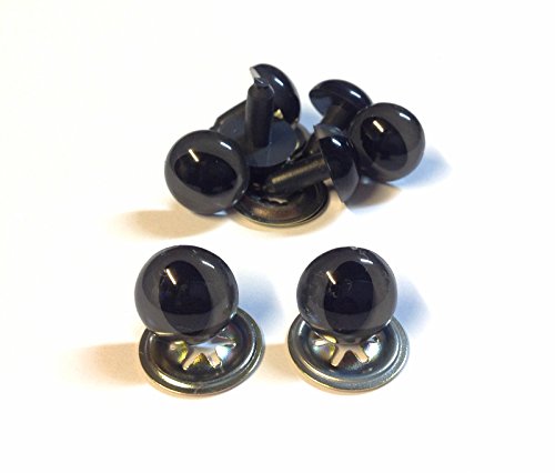 celloexpress Grey Cats Crystal Eyes with Metal Backs - 18mm - Safety Eyes for Soft Toys or Teddy Bears - Pack of 4 Pairs