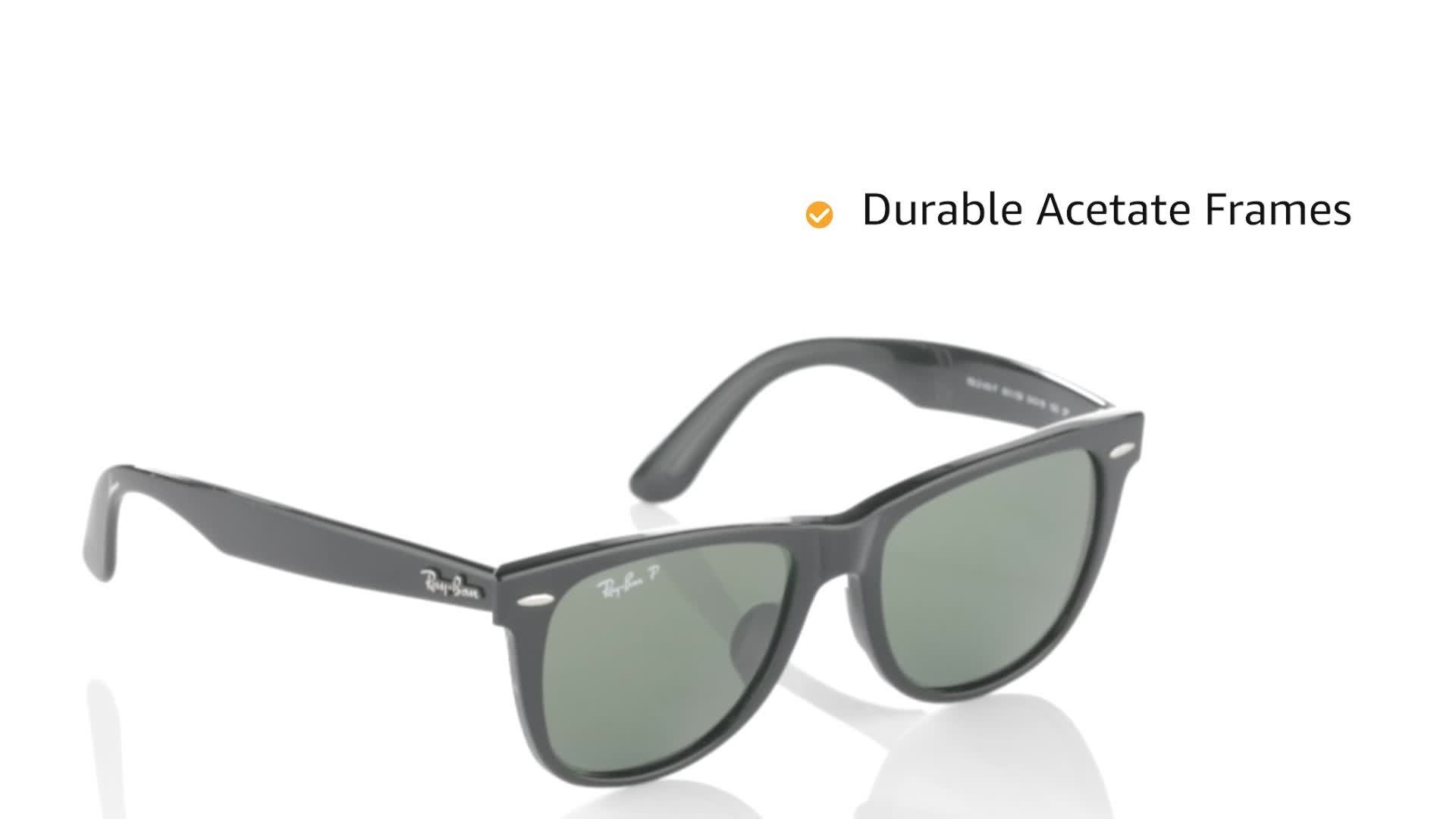 Amazon.com: Ray-Ban RB2140F - 901/58 WAYFARER Sunglasses Black w