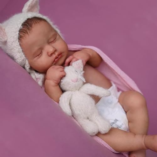 Zero pam Reborn Baby Vollsilikon Lebensecht-50CM Babypuppe Wie Echtes Silikon Baby M&auml;dchen Realistisch Reborn Puppe Echt Aussehende Babypuppen