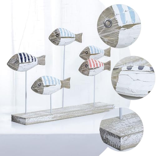 Poisson en bois massif sculpté déco méditerranéenne maison