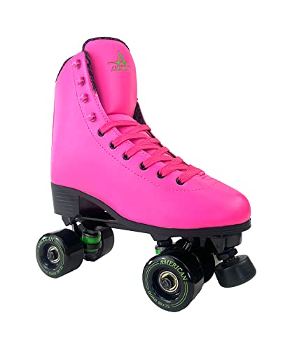 A American Athletic Roller Skate- Famous NOT Rich Quad Roller Skate, Women Size 9, Pink