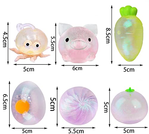 CHUANGOU 6 Pezzi Palline Antistress，Mini Palline