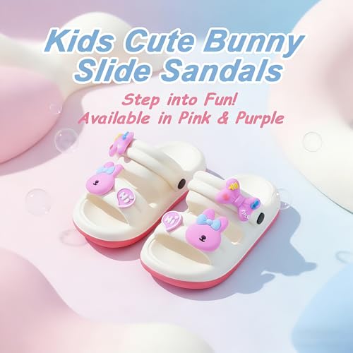 Image of Kids Cloud Slides Boys Girls Slides Non-slip Summer Beach Pool Shoes EVA Girls Everday Slip on Slide Sandals Garden Slippers Bathroom Shower Shoes