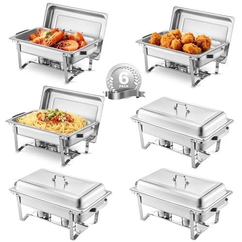 VEVOR Chauffe-Plat 6PCs 7,5 L, Buffet Chauffant Rectangulaire, Réchaud en Acier Inoxydable, avec 6 Bacs Pleine Taille et Couvercle, pour Buffet Libre-Service Hôtel Traiteur Restauration, Argenté VEVOR Chauffe-Plat 6PCs 7,5 L, Buffet Chauffant Rectangulaire, Réchaud en Acier Inoxydable, avec 6 Bacs Pleine Taille et Couvercle, pour Buffet Libre-Service Hôtel Traiteur Restauration, Argenté