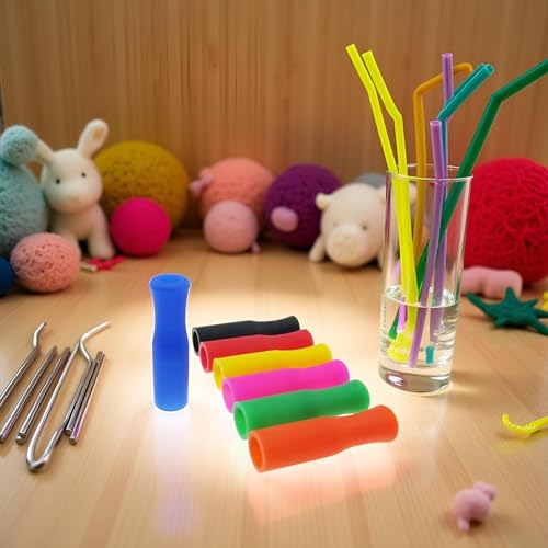 5 puntas reutilizables para pitillos de silicón rosa miniatura 3