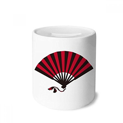 Tirelire japonaise rouge et noir en céramique, idée cadeau originale pour anniversaire