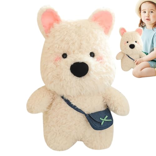 Chien en peluche Highland de 35 cm pour décoration de salon et canapé