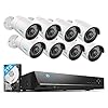 REOLINK 16CH 5MP Home Security Camera System, 8pcs Wired 5MP Outdoor PoE IP Cameras with Person Vehicle Detection, 4K…