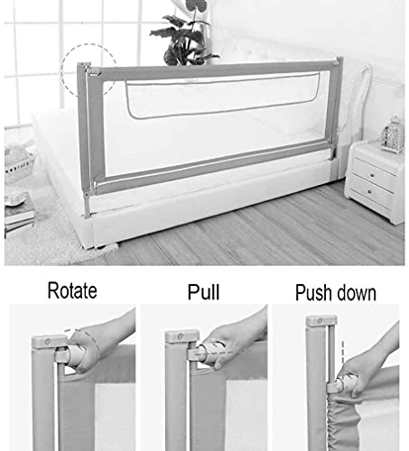 Garde-corps pour lit de bébé réglable verticalement avec barrière anti-chute - 5