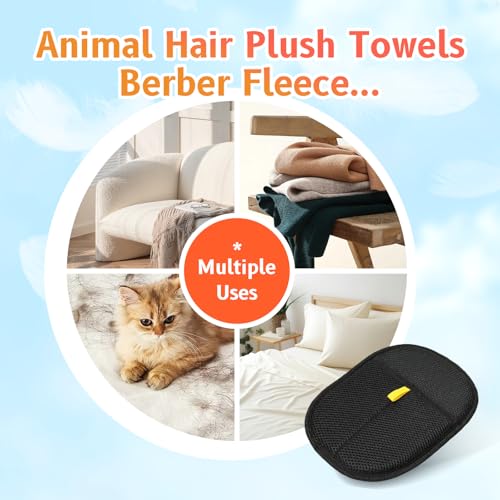 Image of Cat Grooming Gloves, Pet Hair Removal Glove for Cats & Dogs, 2025 New Upgrade Efficient Grooming Gloves for Pet Hair, Reusable Pet Hair Glove