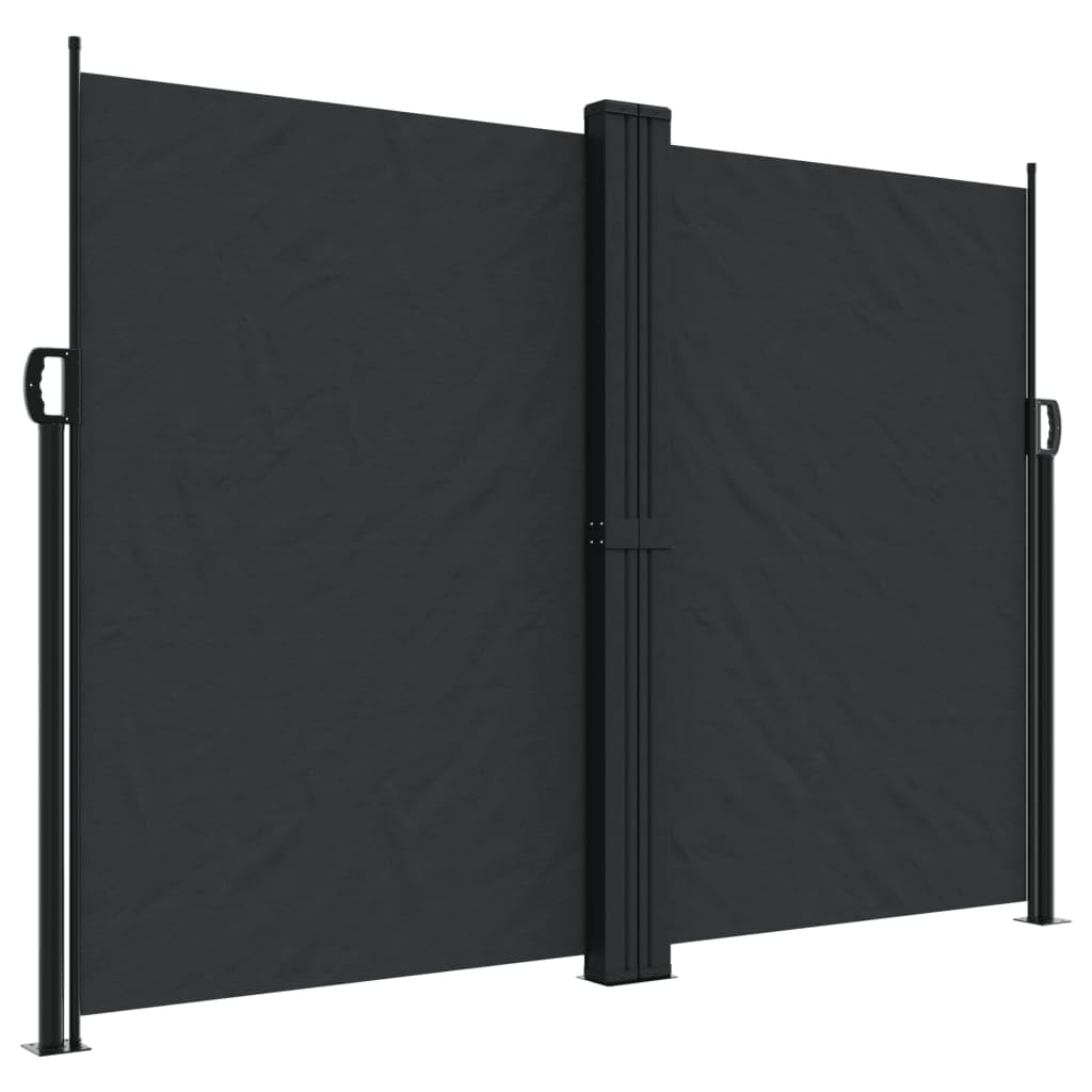 vidaXL Seitenmarkise / Seitenwandmarkise 180x600 cm, Schwarz, ausziehbar