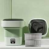 Portable Washing Machine,Mini Washer,17L Upgraded Large Capacity Foldable Washer.Deep Cleaning Baby Clothes,Pet clothing,Small Clothes,Underwear,socks.Suitable for Apartments,Dormitories,Hotels(Green)
