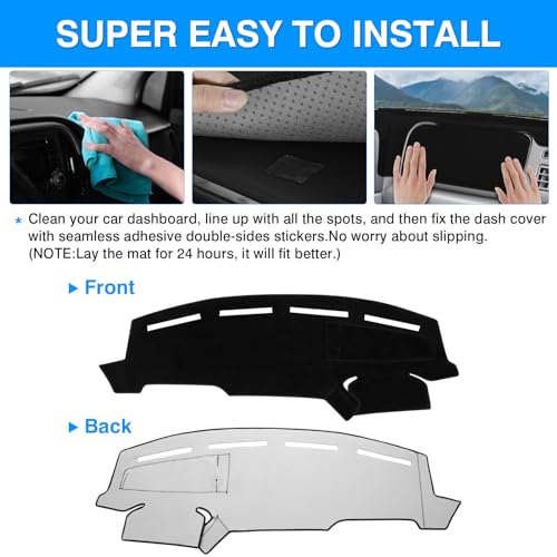Image of Autorder Dashboard Cover Mat for 1999-2004 Ford F250 F350 F450 Super Duty Accessories Dash Cover Upgrade Velvet Dash Mat Sunshade Glare UV Rays Protector