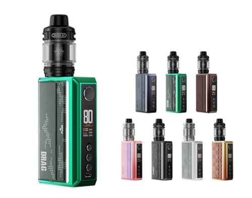 yDrag 5zX^[^[Lbg u[v[ hbO5 177W Box Mod Kit with Uforce-X Tank Atomizer 5.5ml dq^oR Vape xCv (Green)
