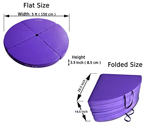 Pole Dance Mats, 3.6" Thick, 5Ft Wide Pole Crash Mats, Specialized Fall Safety Padding Made For Pole By Pole Tribe (Violet Purple, 3.6 Inch Thick 5Ft Wide) #TOP1