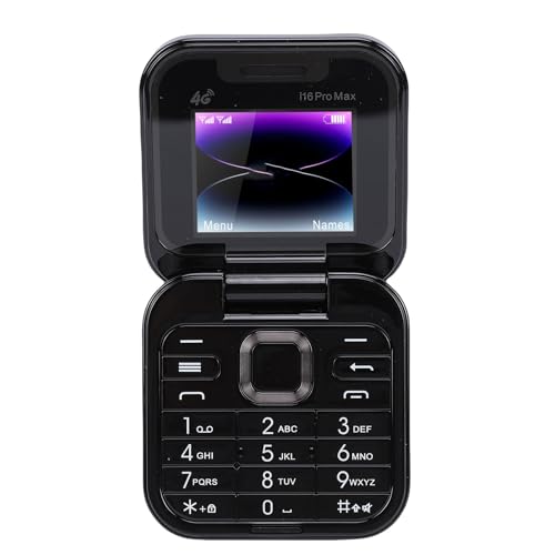Téléphone clapet 4G débloqué double SIM écran 1.77 pouces noir
