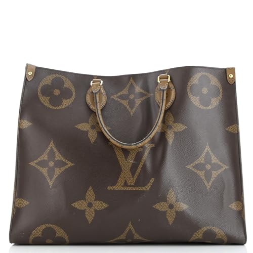 Pre-Loved OnTheGo Tote Reverse Monogram Giant GM, Brown