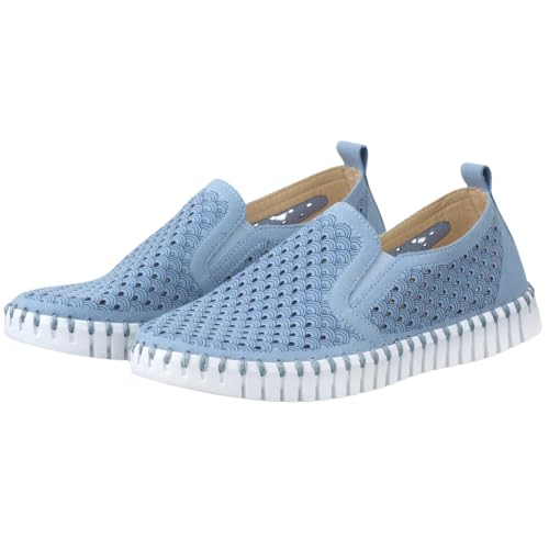 Image of Ilse Jacobsen HORNBAEK Women's Tulip Slip-On Flat | Elastic Side Panels | Lightweight Flexible Comfort.