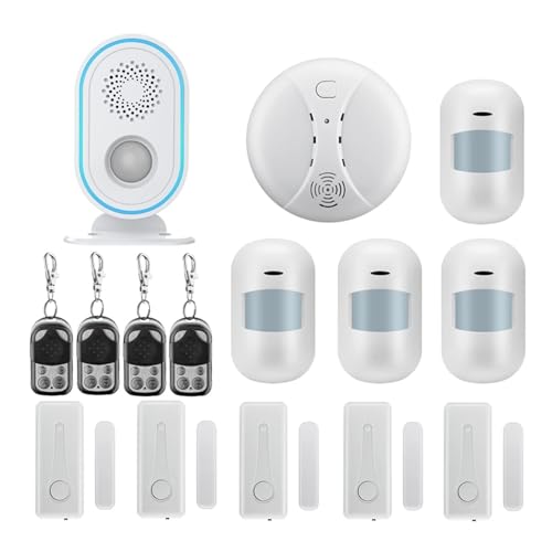 Kit Alarma Casa, Seguridad de casa Pir Alerta Sensor infrarrojo Detector de movimiento antirrobo Monitor de alarma inalámbrico 433MHZ SPOT/TUYA WIFI Sistema de alarma(WIFI Alarm 8)