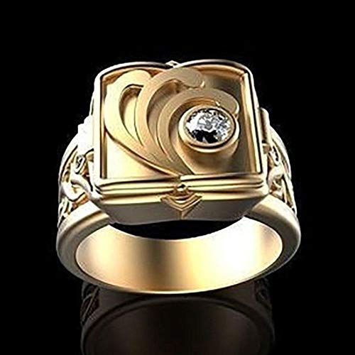 Lbaby Men's Ring Retro Band Rings With Mini Secret Compartment Storage Box Flip Coffin Ring Punk Hip Hop Party Jewelry Gift For Men Women #TOP4