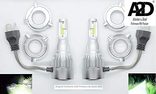Image of A2D H4 C6 35W 6000K 12V LED HID Car Headlight Bulb Conversion Kit with Cooling Fan Car Head lamp White Set of 2 for Maruti Suzuki Gypsy King