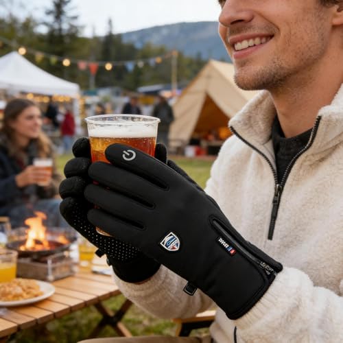 Gants de moto chauffés électriques imperméables avec grip antidérapant