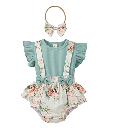 Image of Newborn Baby Girls Daisy Romper Dress Summer Mama Saying Clothes Short Sleeve Jumpsuit Floral Onesie Headband