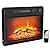 TRONLEE 23 Inches Freestanding Electric Fireplace Insert, Recessed 1400W Electric Fireplace with Built-in Timer and Thermostat, Remote Control Adjustable Temperature, 24.2"x5.1"x17.5"(23 inches)
