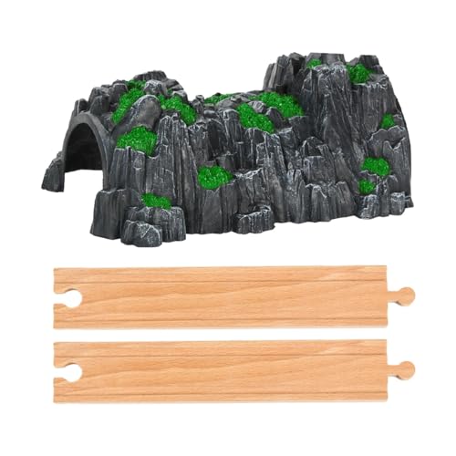Dickly 直線木製線路拡張、築山列車洞窟トンネル模型鉄道線路コネクタ, 大きな山