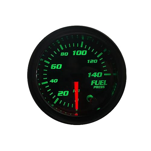 Sreuoil RSC393 2-1/16 Inch 52Mm Fuel Press Gauge Tinted 7 Color 0-140 Psi Fuel Pressure Gauge Kit Includes Electronic Sensor thumb #8