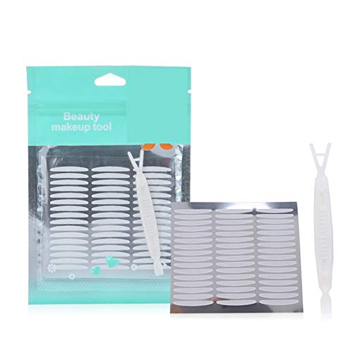 80Pairs(160PCS) Natural Invisible Double Sided Double Eyelid Tape Strips Sticker with Y Fork-Self-Adhesive Double Eyelid Stickers Instant Eye Lift Strips